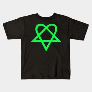 Bam Margera Heartagram HIM Lime Green Kids T-Shirt